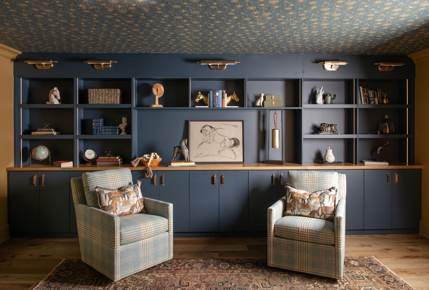 The Milky Way Wallpaper on the ceiling in the Home Office Study