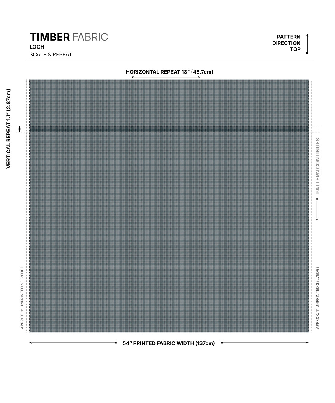 Timber Fabric - Colourway: Loch - Scale & Repeat