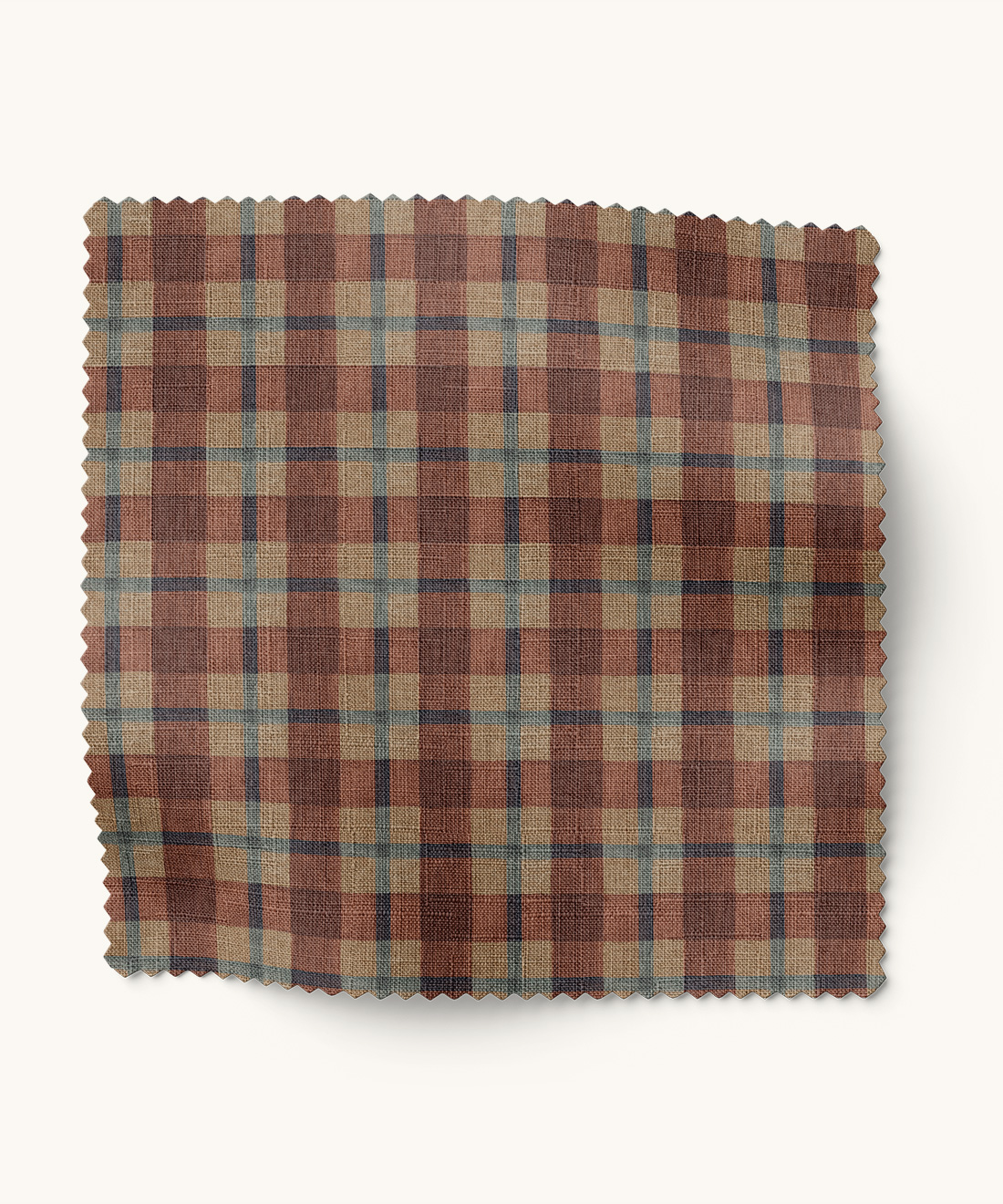 Timber Fabric - Colourway: Rust - Swatch