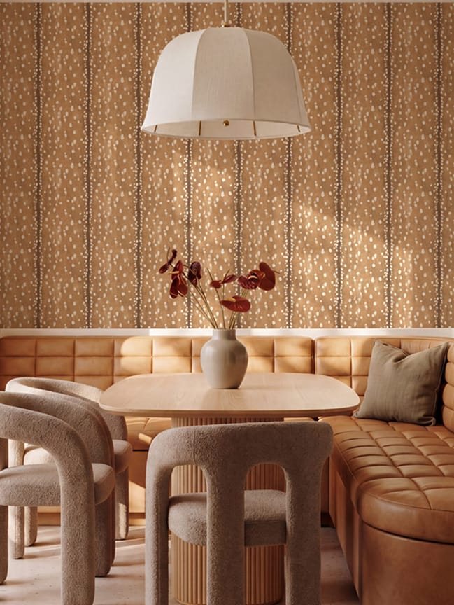 Fawn Spot Wallpaper - Wild At Heart Collection - Bambi Colorway - Insitu
