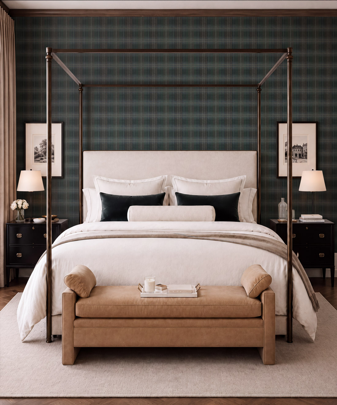 Highland Wallpaper - Colourway: Loch - Insitu