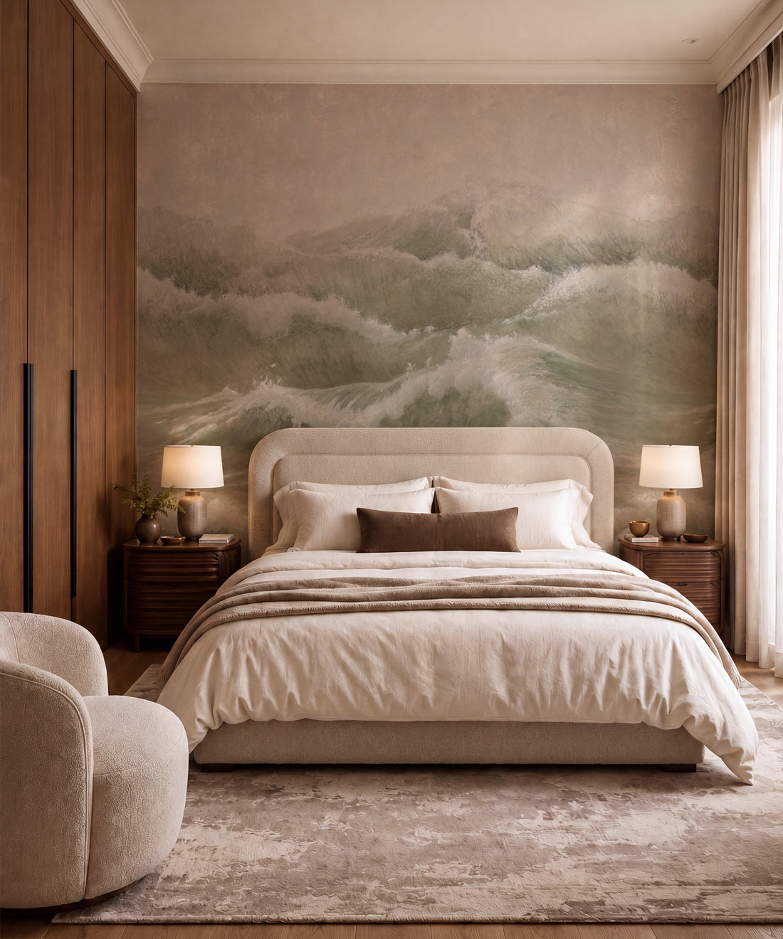 Swell Mural - Colourway: Drift - Insitu