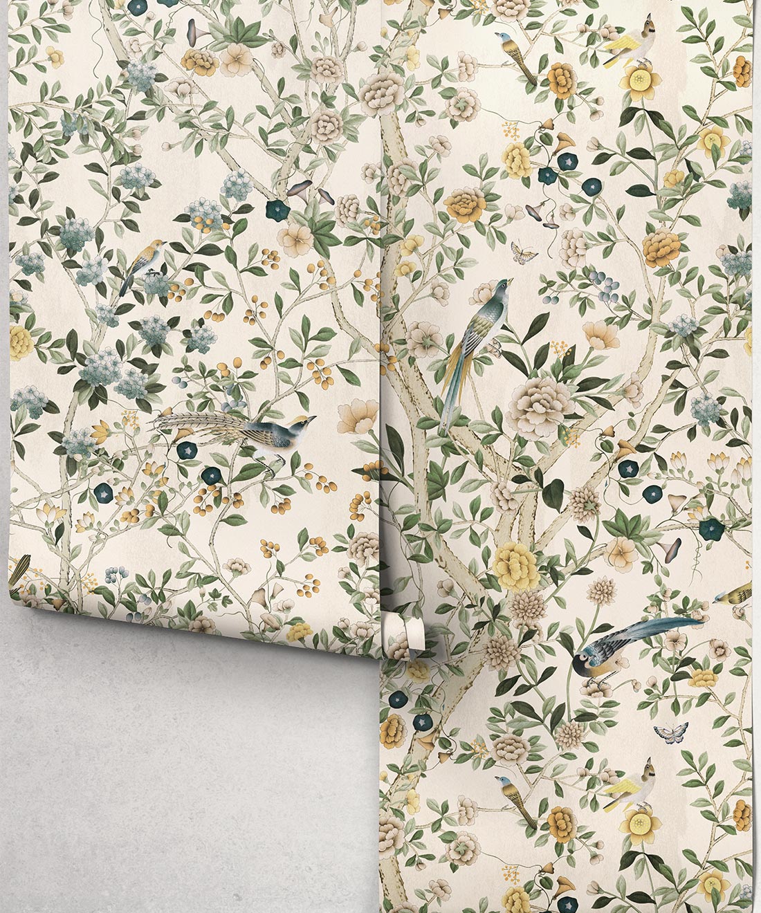 Aviary Garden Wallpaper - Colourway: Ochre - Roll