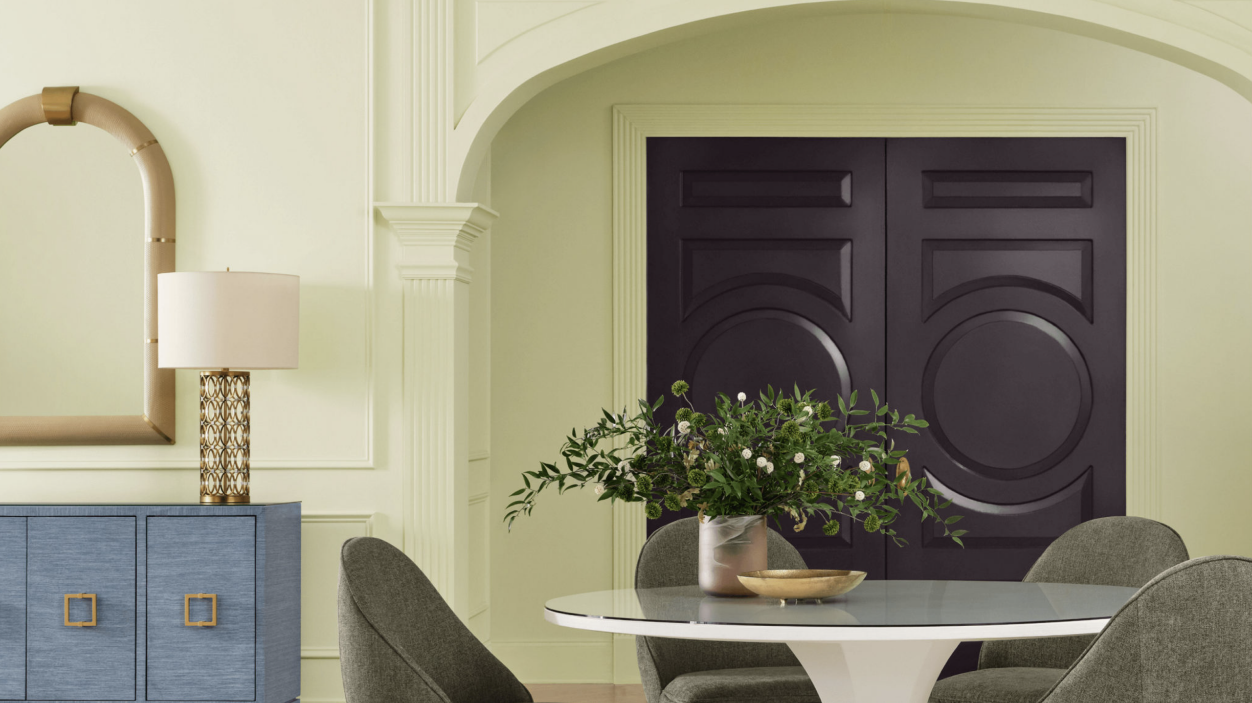 Sherwin-Williams Color of the year 2027 Celery Room Insitu
